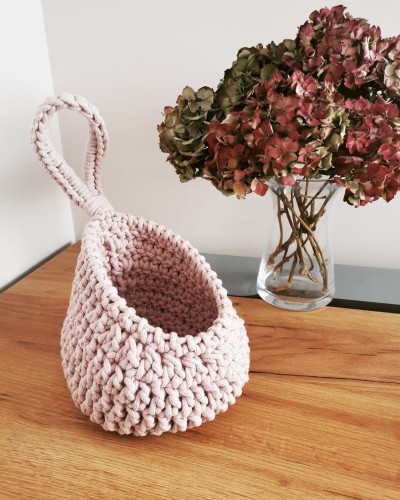 kosz do powieszenia z bawełny